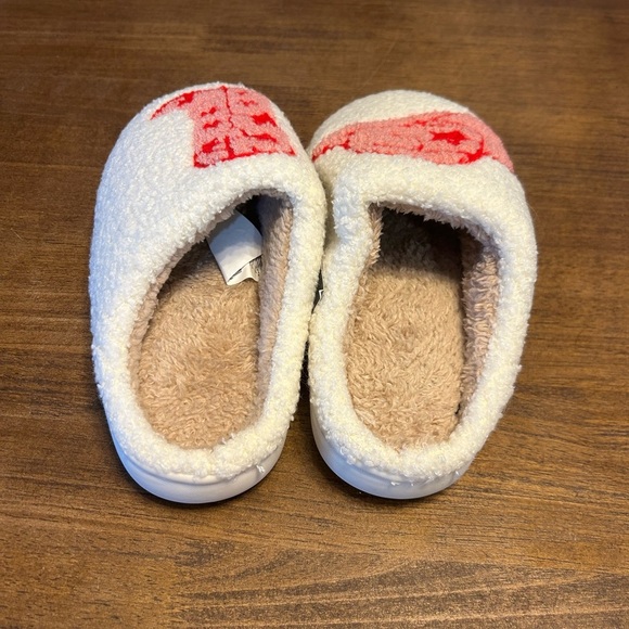 Cowgirl Western Boot and Hat Rodeo Sherpa Pink and White Slippers 8/8.5 NWT - Picture 4 of 6